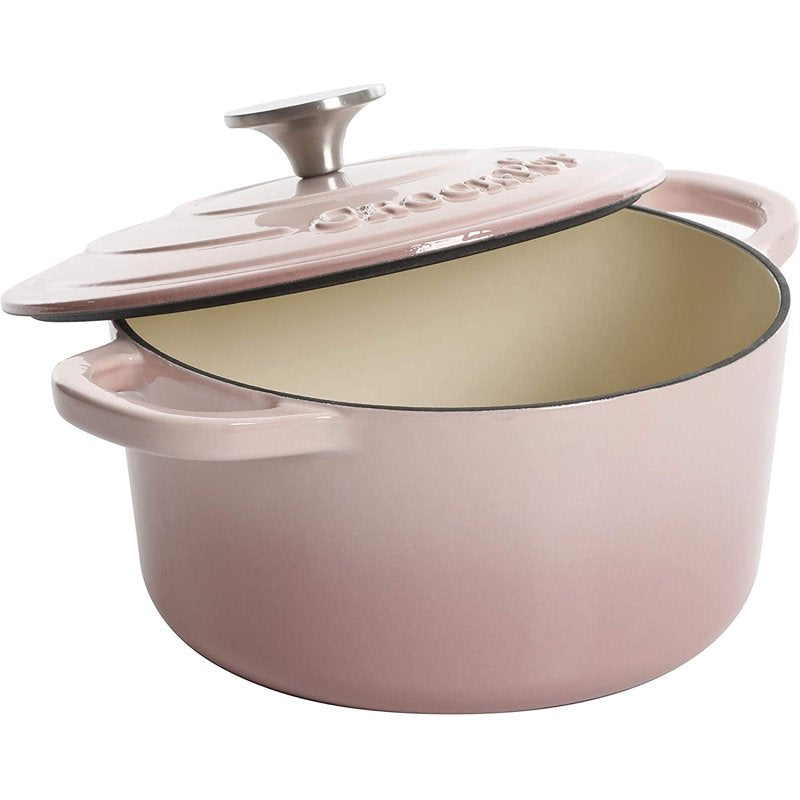 5-Quart Enamel Cast Iron Dutch Oven - Blush Pink