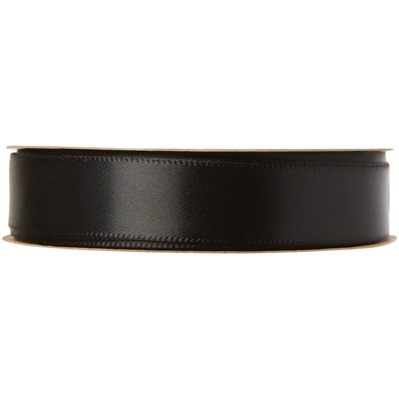 Black Satin Ribbon Set - 3 Pack 5/8 inch x 18 ft Craft & Gift Wrap
