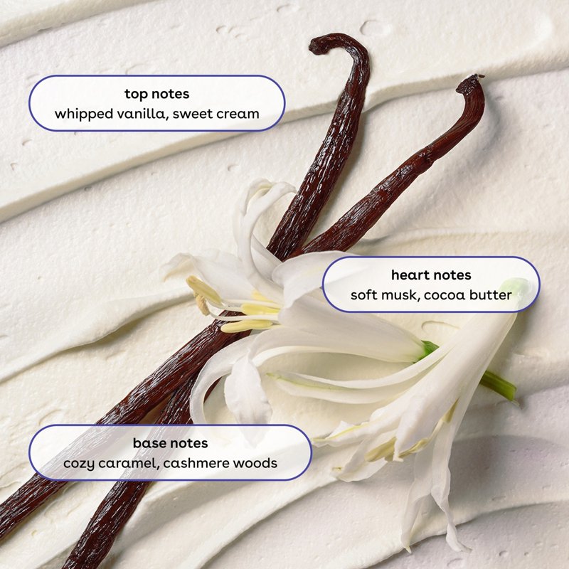 Vanilla Cashmere Moisturizing Body Wash - Shea Butter Creamy Gel Formula