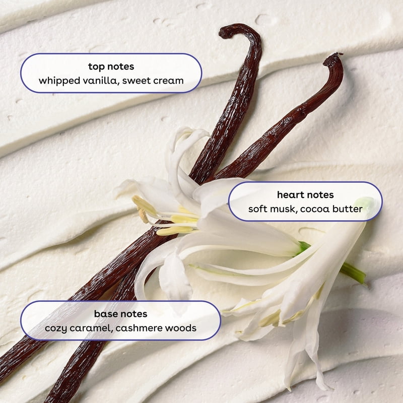 Vanilla Cashmere Moisturizing Body Wash - Shea Butter Creamy Gel Formula