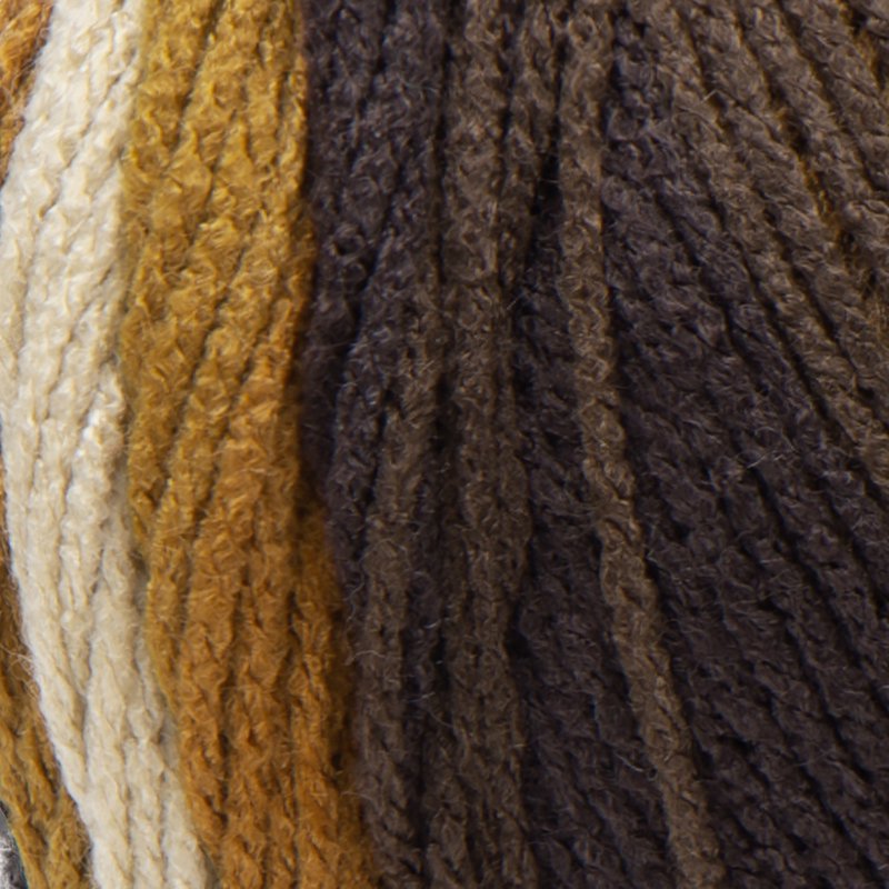 Red Heart Super Saver Worsted Acrylic Yarn Latte Stripe - 5oz/142g, 236yd, Variation of THIS listing