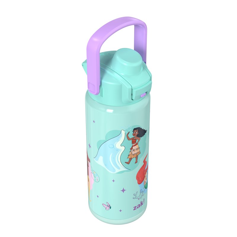 20oz Princess Teal Stainless Steel Water Bottle with Push Button Lid