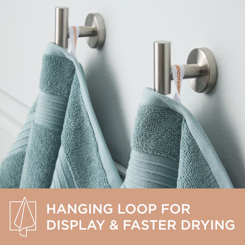 Aqua Blue Solid Dobby Border Bath Towel Set - 4 Piece 30x58 Inch Cotton