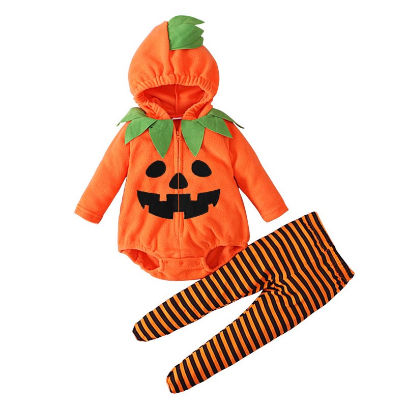 Halloween Baby Bodysuit Set with Footed Leggings - Orange, 18-24 Months
