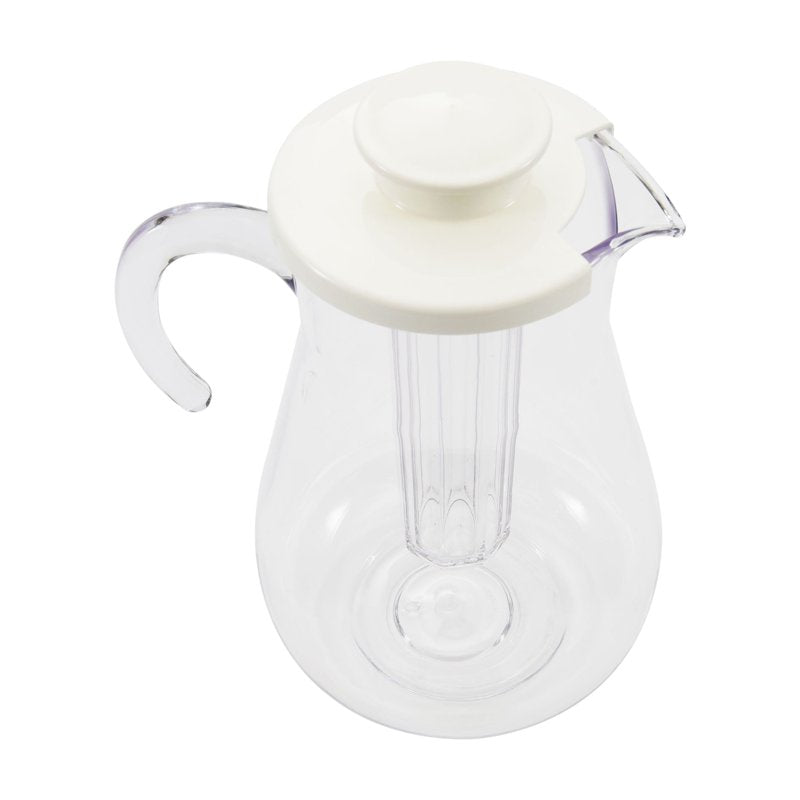 3-Quart Plastic Ice Core Pitcher with Lid - 4 Pack