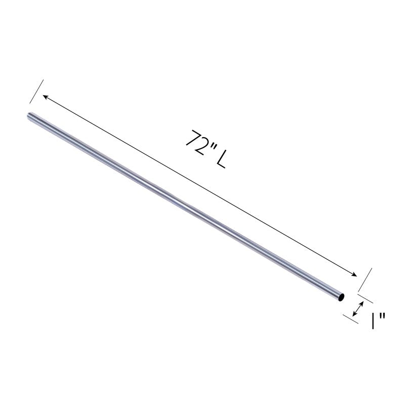 72-Inch Stainless Steel Shower Rod 5-Pack - Polished Chrome - Design House