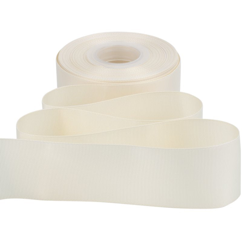 Grosgrain Ribbon 2 Inch x 25 Yards - Ivory Premium Craft Ribbon for Hair Bows & Gift Wrapping - Solid