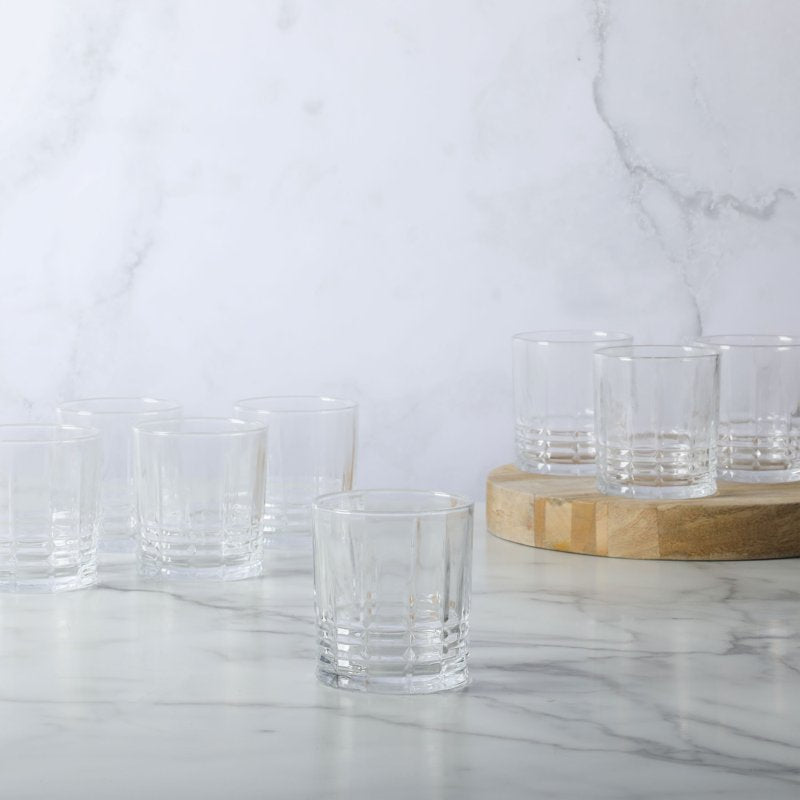 Clear Double Old-Fashioned Glass Set - 8-Piece Calista