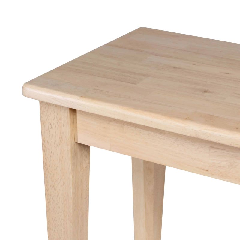 Backless Dining Bench in Blonde Oak Finish - Shaker Style