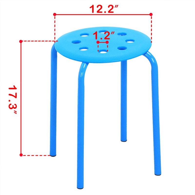 Set of 5 Multi-Color Indoor Stack Stools for Classrooms & Kitchens
