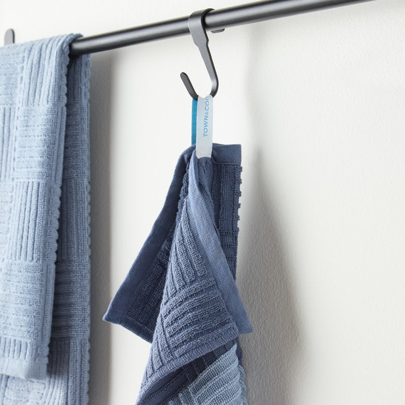Antimicrobial Terrycloth Kitchen Towels Set - Blue, 4-Pack