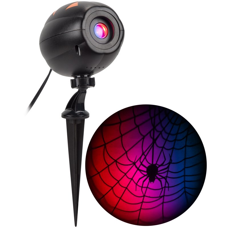 Halloween Projection Lightshow with Cascading Spider & Color