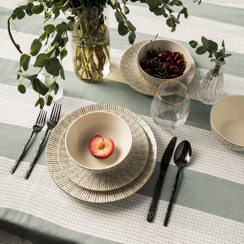 Riley Salad Plate Set - 2 Pack Durable Ceramic Design