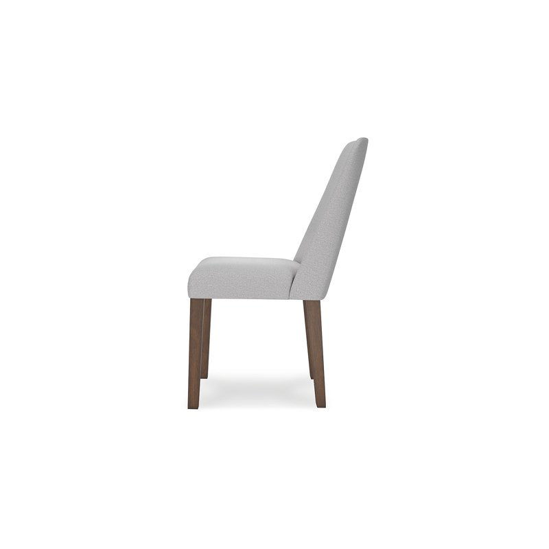 Contemporary Upholstered Side Chair Set of 2 - Cream & Brown