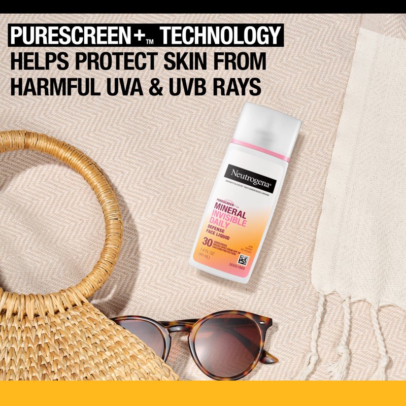 Mineral Face Sunscreen SPF 30 Liquid - Lightweight & Invisible