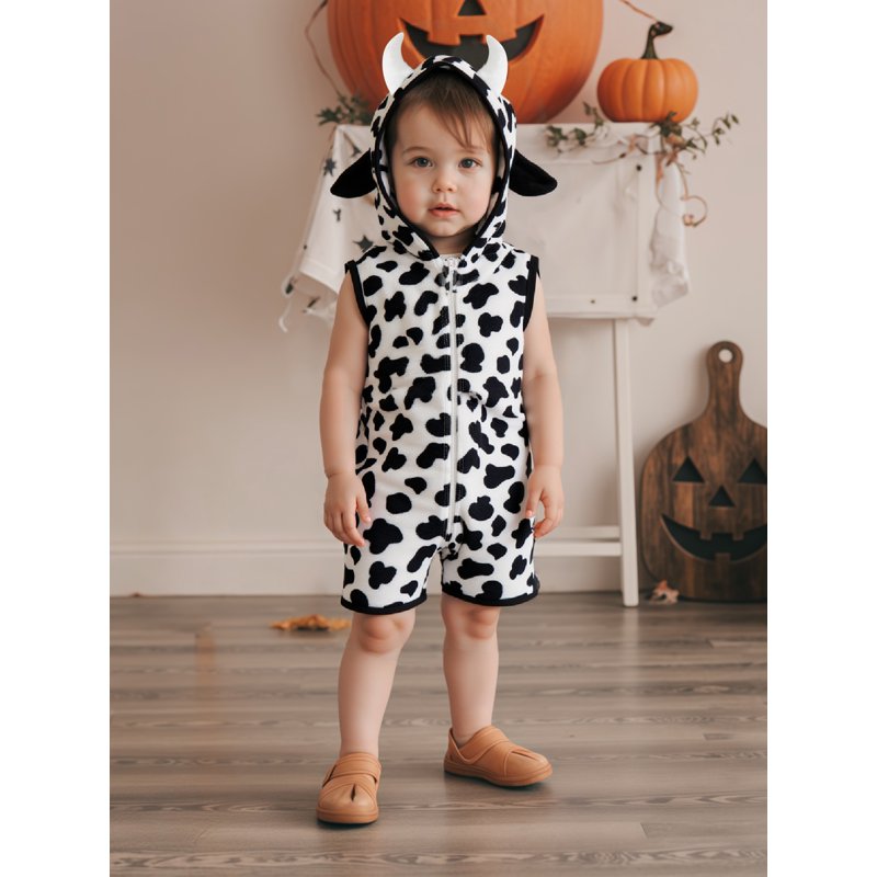 Colorful Toddler Cow Costume Jumpsuit for 6-12 Months Halloween Animal Cosplay