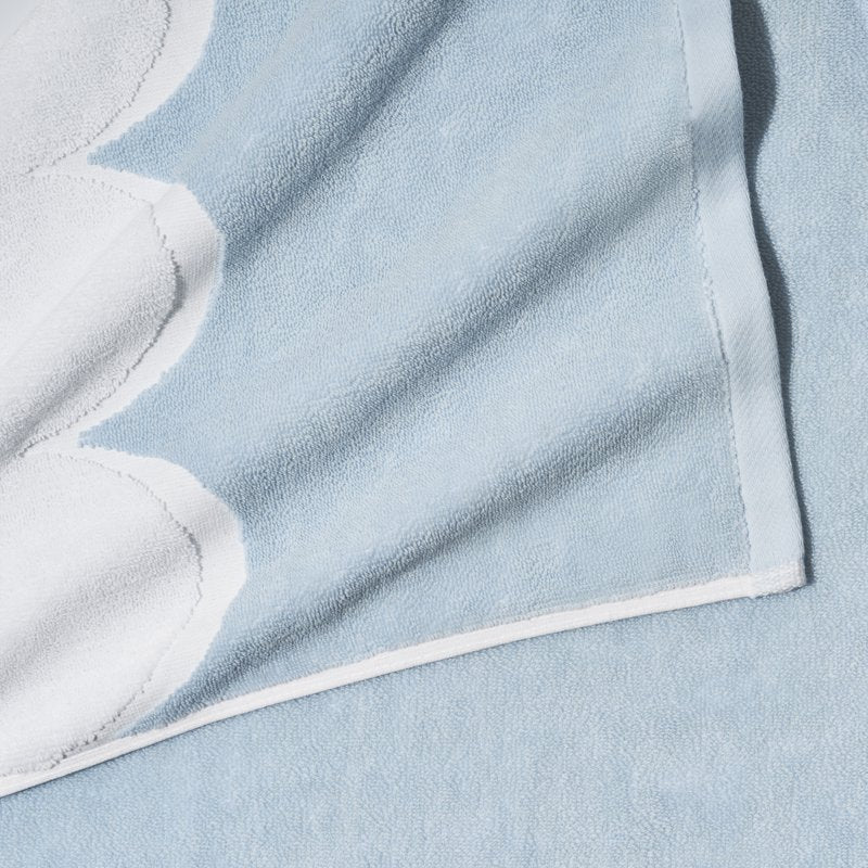 Scallop Bath Towel Set - 6-Piece Cotton Towels in Hydrangea