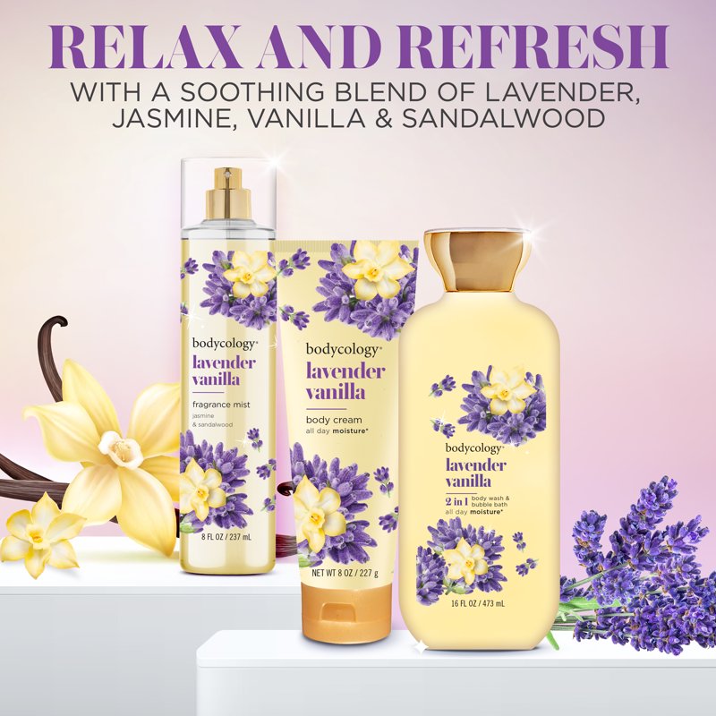 Lavender Vanilla Shea Butter Body Cream - Moisturizing & Non-Greasy, 8 oz