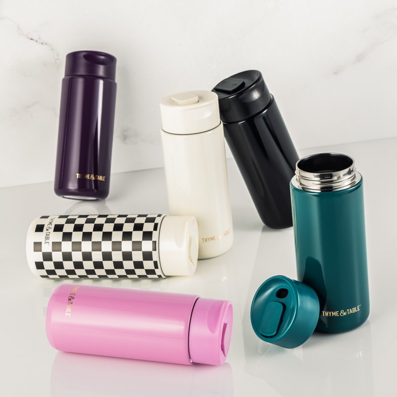 22 oz Stainless Steel Coffee Tumbler - Black Gloss