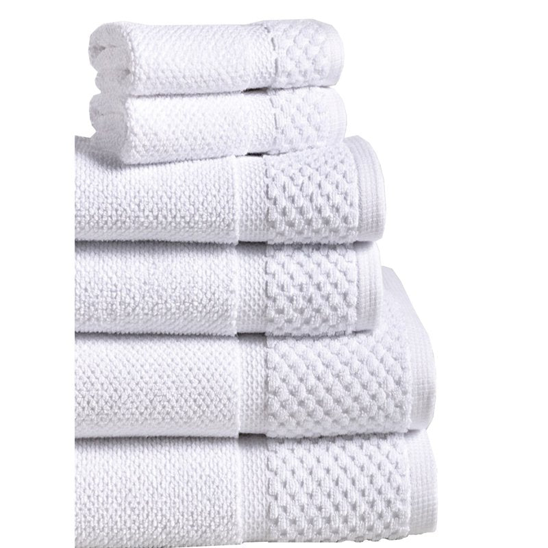 Diplomat Turkish Cotton Towel Set - 6-Piece Bath & Hand Towels, Grey