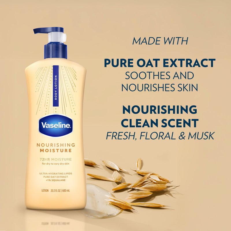 Nourishing Body Lotion for Dry Skin - 20.3 Fl Oz with Oat Extract