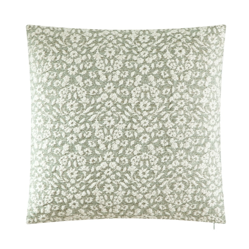Sage Green Burned Blooms Decorative Pillow 20x20 Inch - 2 Pack
