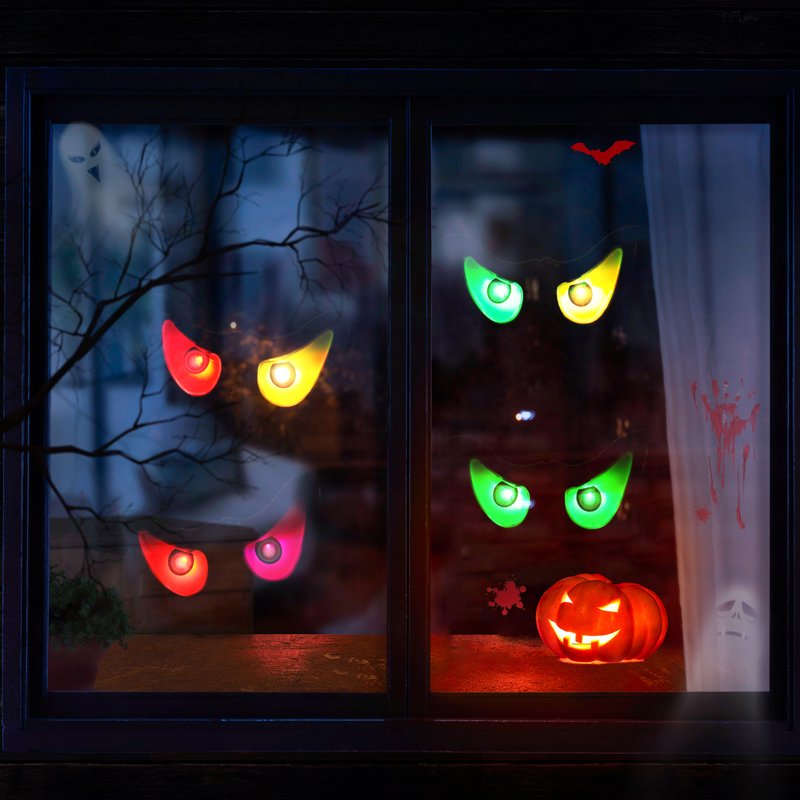 Halloween Ghost Eyes String Lights RGB Flashing Waterproof Indoor Outdoor Decor