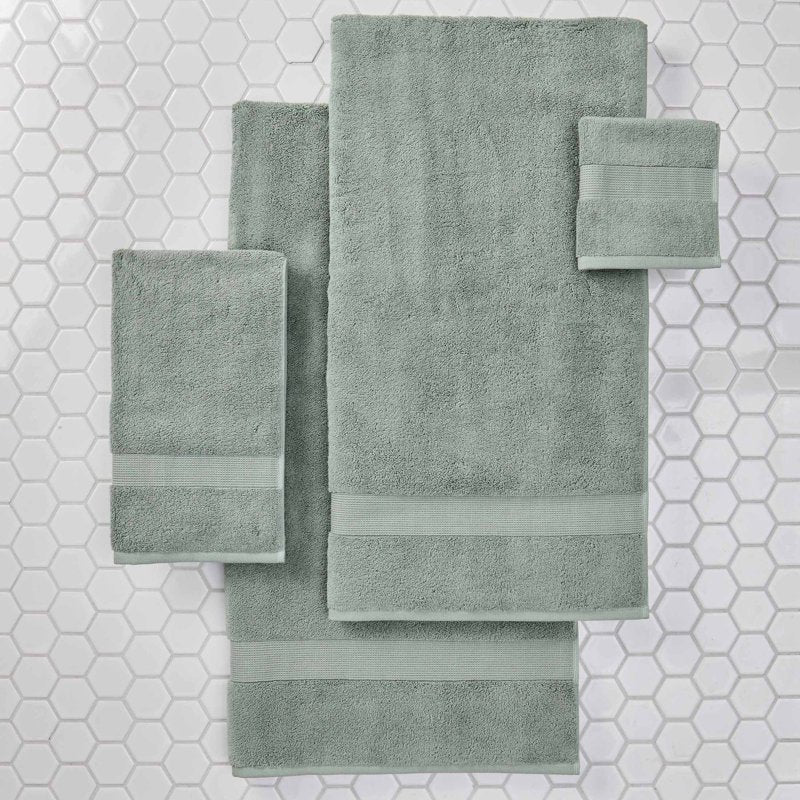 Better Homes & Gardens 6-Piece Soft Cotton Towel Set - Green River, Variation 1