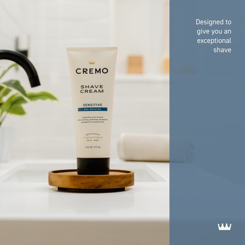 Sensitive Skin Shave Cream, Unscented, 6 fl oz - Soothing Formula