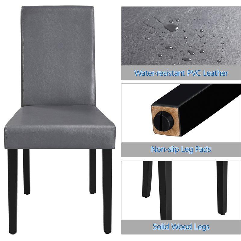 Padded Parson Dining Chairs Set of 4 - Gray