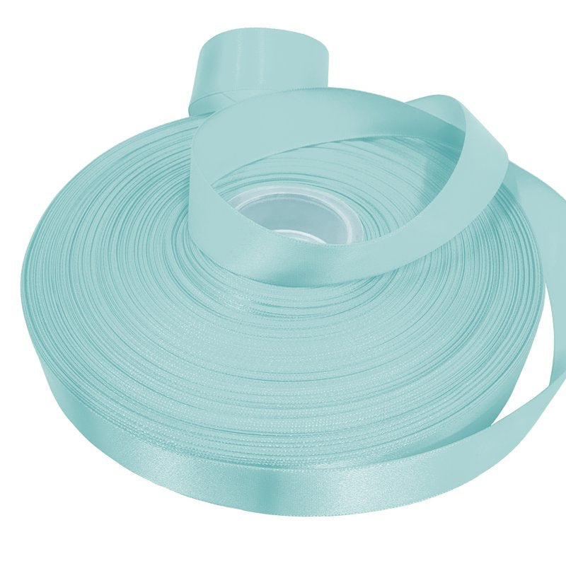 Light Blue Single Face Satin Ribbon 7/8" x 100 Yards for Crafts & Decorations