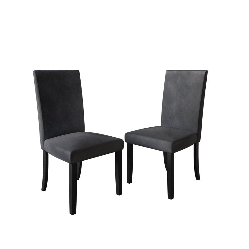 Skokie Dining Chairs Set of 2 - Black/Dark Gray, Modern Design