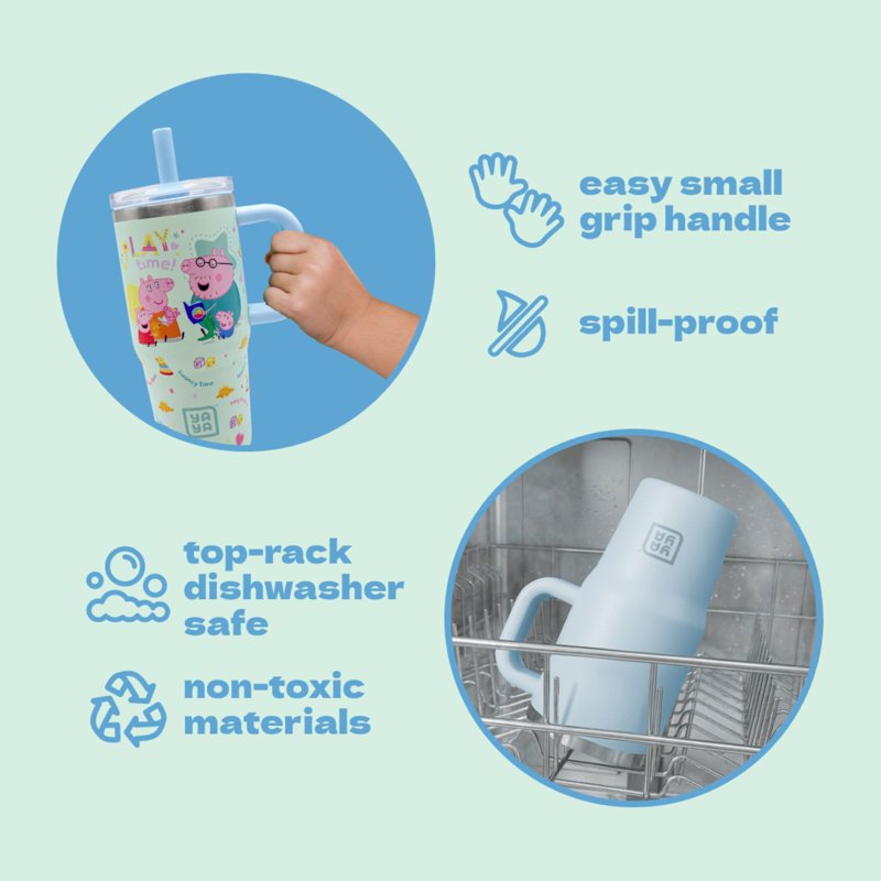 Insulated Stainless Steel Tumbler for Kids 12oz - Peppa Pig