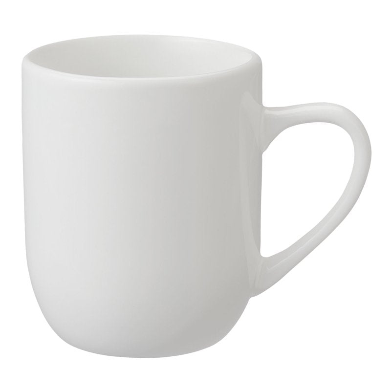 12 Oz Glazed White Stoneware Mug - 6 Pack