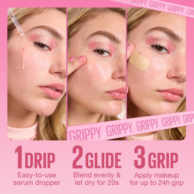 Grippy Serum Makeup Primer with 2% Niacinamide, 24-Hour Hydration