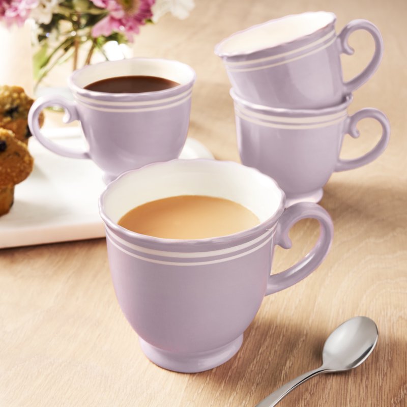 Ainsley Ceramic Mug Set - Iris, 4-Pack