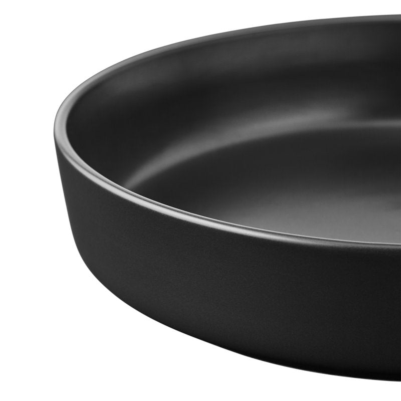 Matte Black Stoneware Dinner Bowl - Single