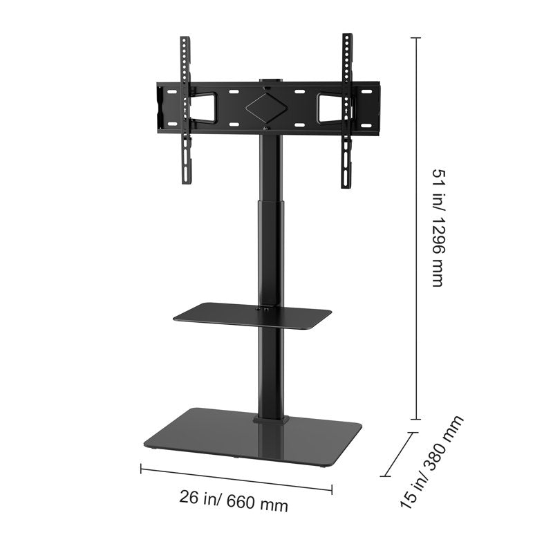 Universal TV Stand Mount for 32"-65" TVs - Adjustable Height, Swivel
