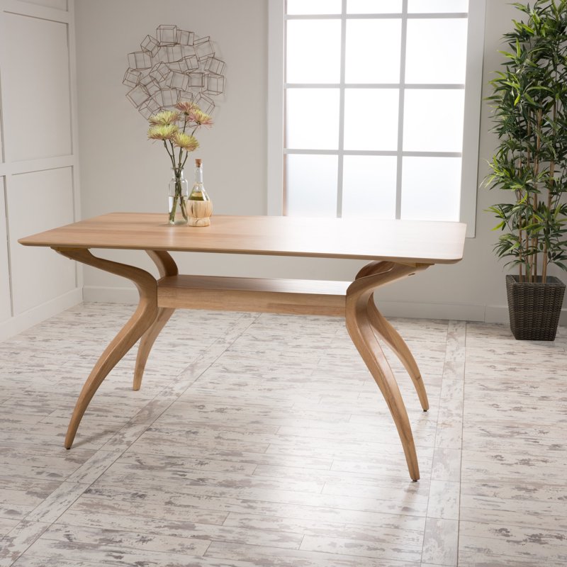 Mid Century Modern 5-Piece Dining Set - Natural Oak & Dark Grey