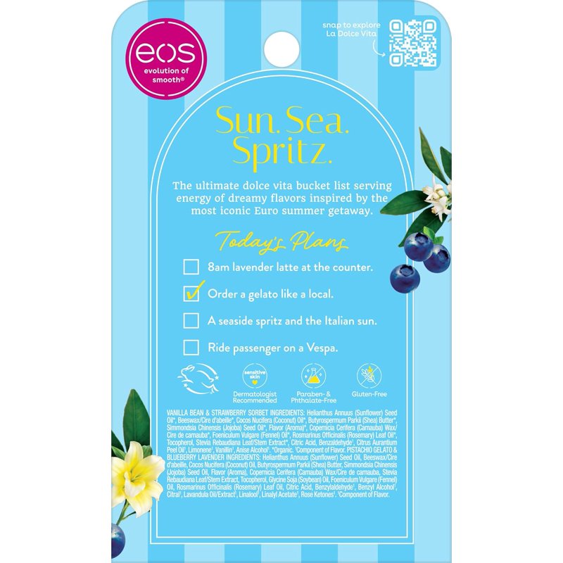Natural Shea Butter Lip Balm Variety Pack - Gelato Shop - 4 Pack