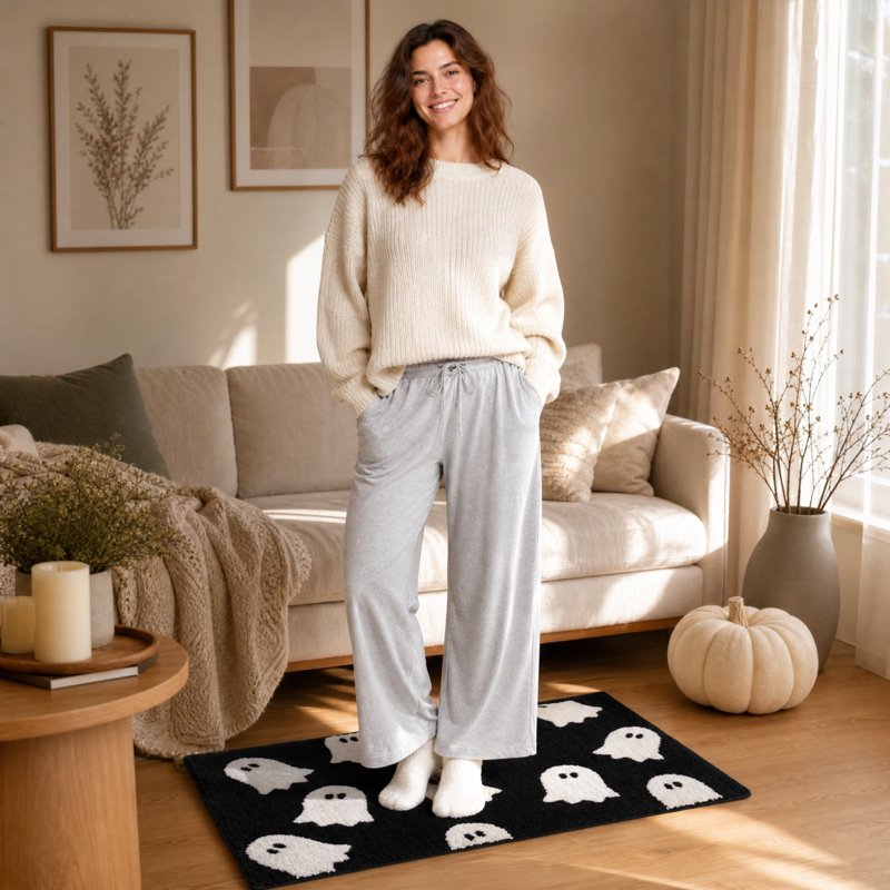 Halloween Ghost Doormat I - Soft Absorbent Microfiber Welcome Mat 16x24 Inches