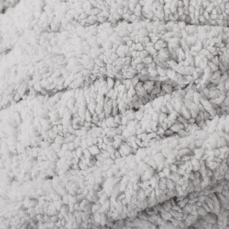 Chunky Chenille Yarn - Soft Silver, 31.7 Yards, Super Bulky Polyester