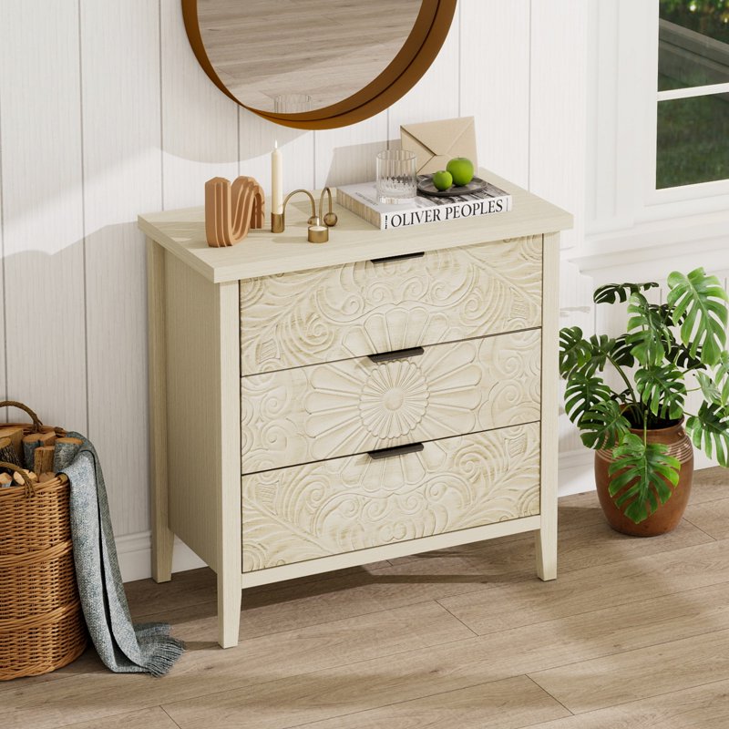 3 Drawer Storage Cabinet - Timeless Farmhouse Style