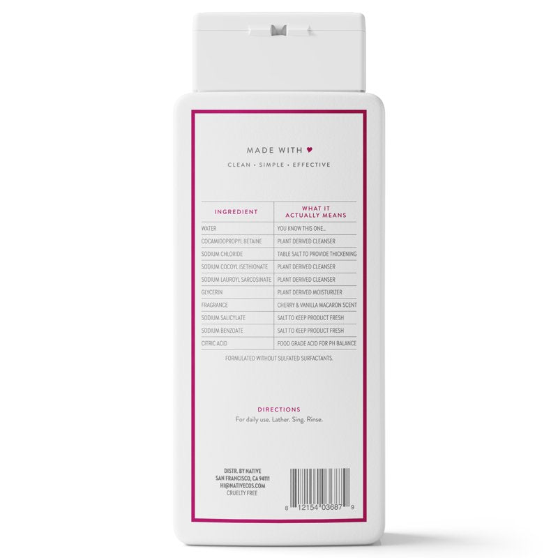Sulfate-Free Cherry & Vanilla Body Wash for Men & Women - 18 fl oz