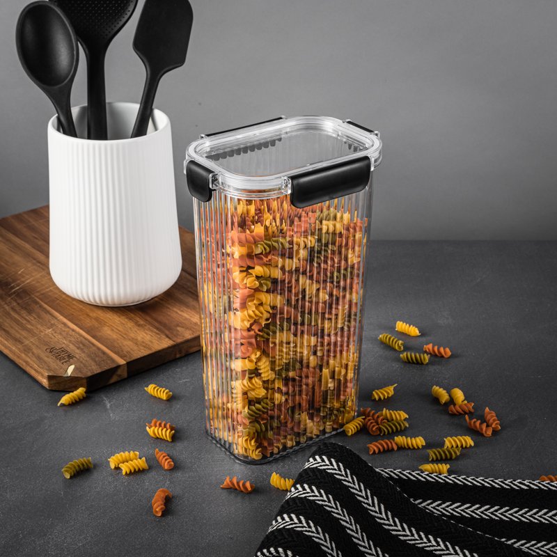 9.3 Cup Clear Ribbed Pantry Storage Container - 2 Pack