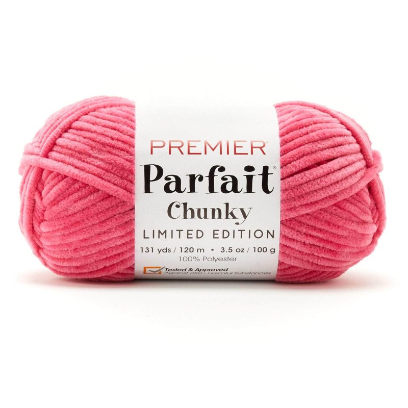 Chenille Yarn - Parfait Chunky 1150-43 Pale Blue, Soft & Machine Washable