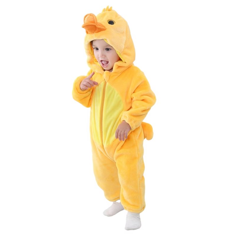Baby Animal Costume Romper - Yellow Duck 24-30 Months Winter Flannel Hoodie