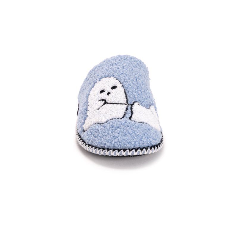 Women's Punch Needle Slippers - Ghost Dogwalker, S (5-6) Halloween Novelty Shoes