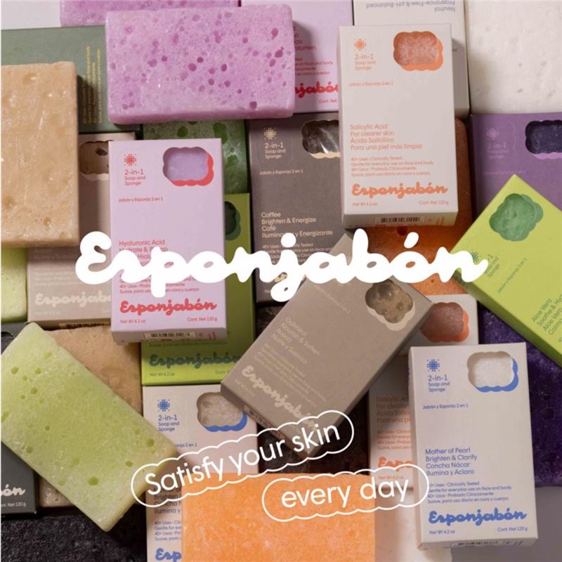 Salicylic Acid Soap-Infused Exfoliating Sponge for Face and Body, 4.2 oz