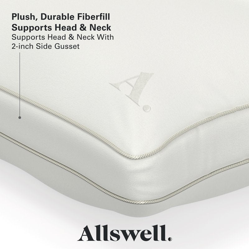 (4 Pack) Allswell Down Alternative Bed Pillows - Standard/Queen, Medium Firmness, Support for All Positions